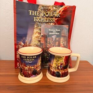 2 The Polar Express Mug Set 2025 BELIEVE 3D Raised Ceramic Mugs